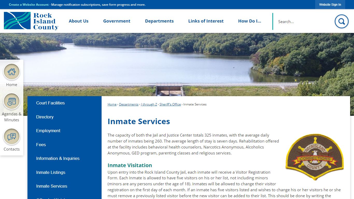 Inmate Services | Rock Island County, IL