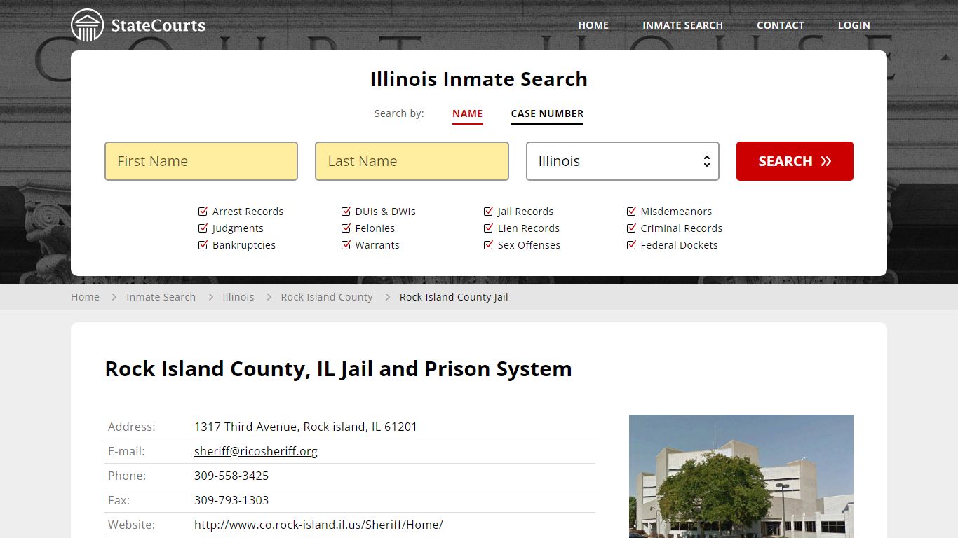 Rock Island County Jail Inmate Records Search, Illinois - State Courts